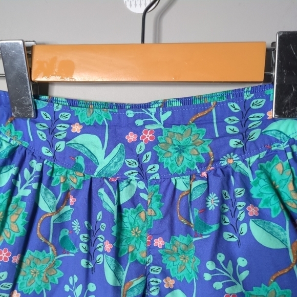 Tea Collection Vibrant Tropical Floral Cotton Culotte Shorts Size 2 - Picture 3 of 8